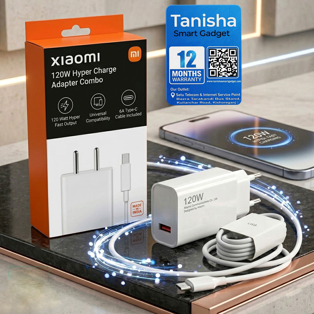 Xiaomi Mi 120W Charger Fast Charger Quick Charging Power Adapter With Mi Type-C Cable
