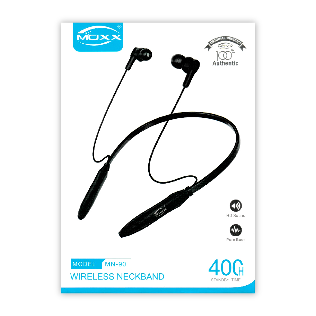 MOXX SPORT WIRELESS NECKBAND [MN-90] 50 HOURS MUSIC TIME 400 HOURS STANDBY TIME